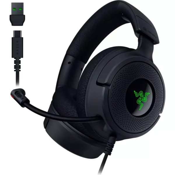 Razer Kraken V4 X Headset Wired Head-band Gaming USB Type-C / USB Type-A Black RZ04-05180100-R3M1