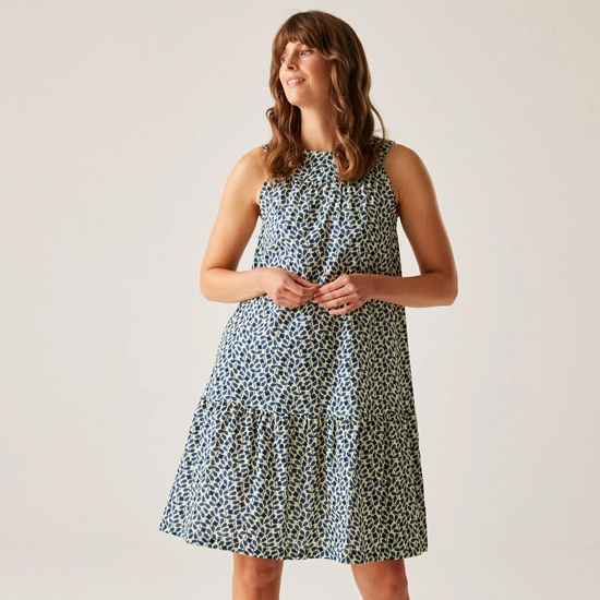Orla Kiely Summer Sleeveless Dress II | Jasmine Flower Blue