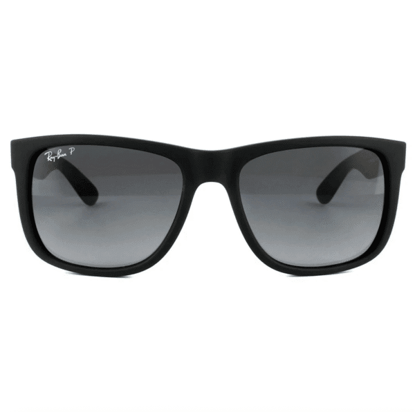 Ray-Ban Sunglasses Justin 4165 622/T3 Black Rubber Grey Gradient Polarized