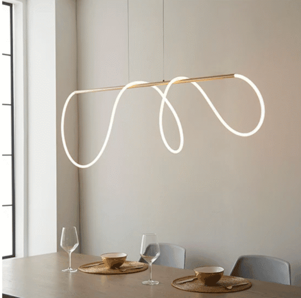 Attalea Linear LED Ceiling Pendant Light In Satin Gold
by Elegant Lighting UK