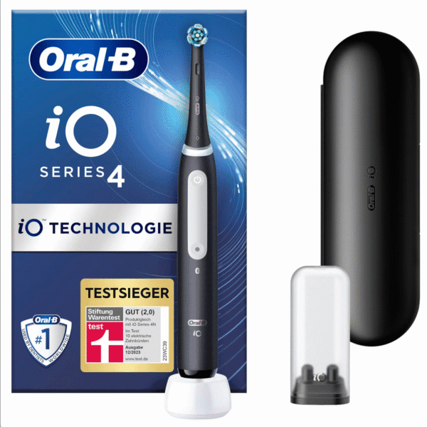 Oral-B iO4 Electric Toothbrush - Black (+Travel Case)