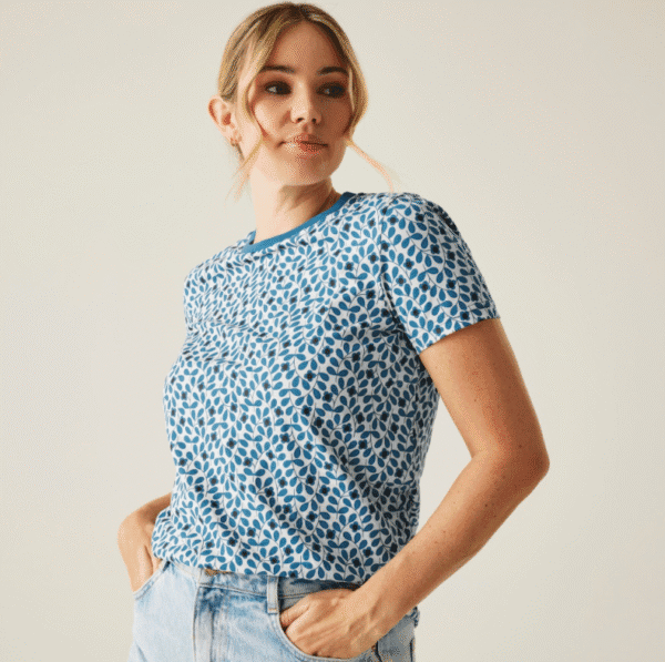 Orla Kiely Tee | Jasmine Flower Blue
