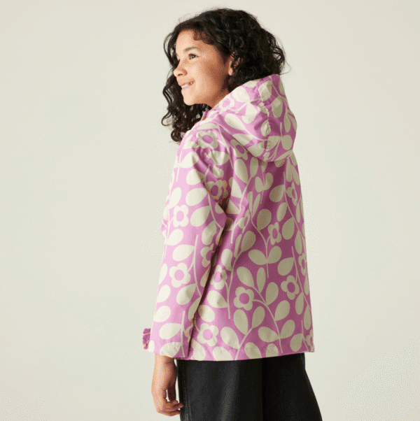 Girls Orla Kiely Swing Waterproof Jacket | Jasmine Flower Lilac