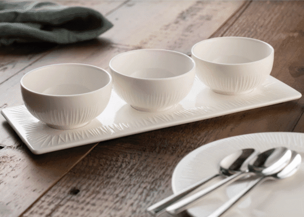 Belleek Living Erne Triple Bowl Set