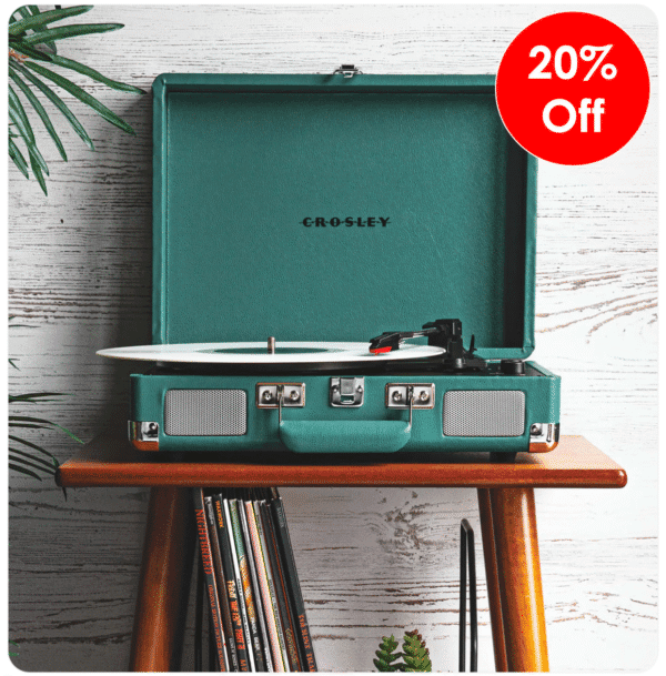 Crosley Cruiser Deluxe Portable Turntable (Teal)