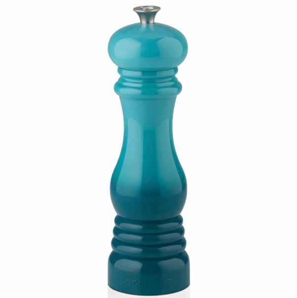 Le Creuset Classic Salt Mill – Teal Gloss Finish with Adjustable Grinder