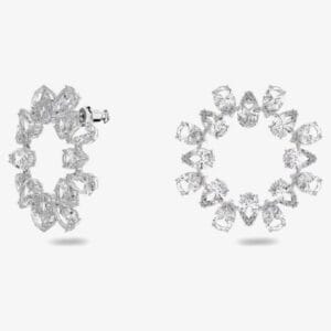 Swarovski Millenia Earrings Pear Cut Crystals – Rhodium-Plated Sparkling Studs