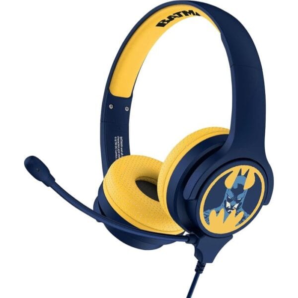 Batman Detachable Microphone Headphones – Kid-Safe Volume & Wireless Compatibility