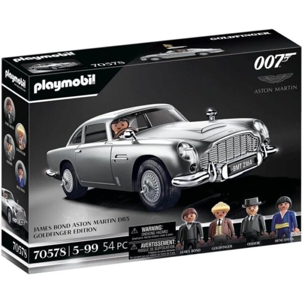 Playmobil James Bond Aston Martin DB5 Goldfinger Edition – Spy Car with Mini-Figures