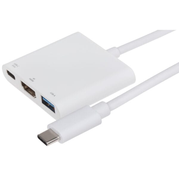 Maplin USB-C Multiport Hub – USB-A 3.1 Gen 1, HDMI 4K@30Hz, USB-C PD 87W Adapter