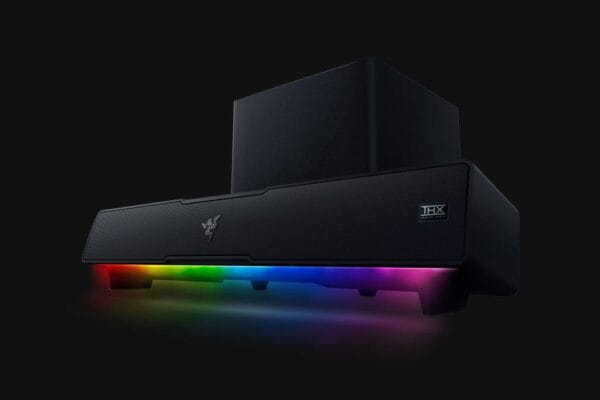 Razer Leviathan V2 Soundbar & Subwoofer – 65W, THX Spatial Audio, Razer Chroma RGB, Bluetooth 5.2