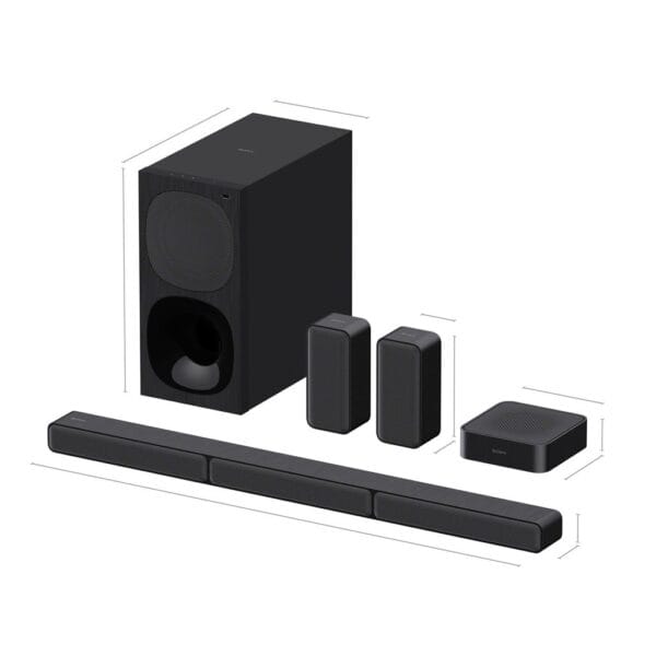 Sony HT-S40R 5.1ch Home Theater Soundbar System – 600W, Wireless Rear Speakers, Dolby Audio, Bluetooth
