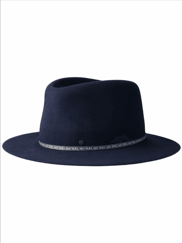 Maison Michel André Hat On The Go – Packable Navy Fedora