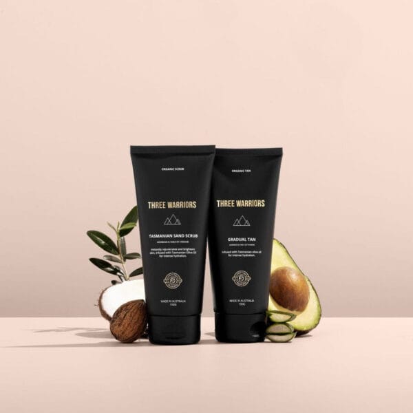 Three Warriors Power Couple Pack – Exfoliating & Gradual Tan Duo