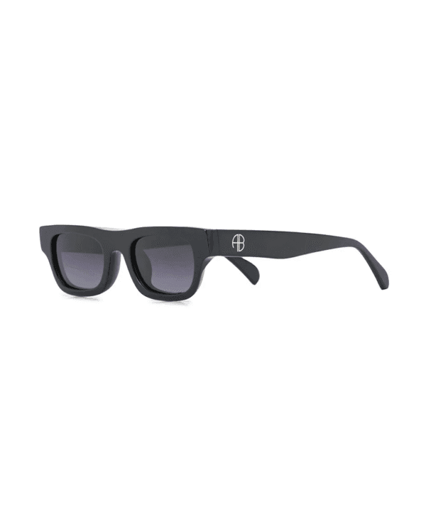 Anine Bing Otis Square Frame Sunglasses – Glossy Black Designer Shades