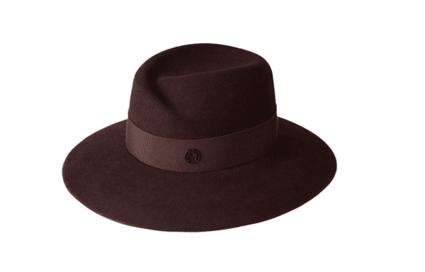 Maison Michel Virginie Felt Hat – Elegant Wool Fedora in Chocolate