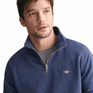 Gant Shield Half Zip Sweatshirt – Men’s Blue Pullover
