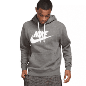Nike Sportswear Club Fleece Graphic Pullover Hoodie – Charcoal Comfortable Streetwear