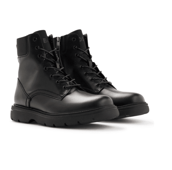 Hugo Boss Jacob Half Boots – Stylish Black Lace-Up Boot for Men