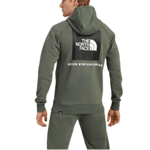 North Face Red Box Hoodie – Men’s Raglan Pullover Green