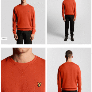 Lyle & Scott Crew Neck Sweatshirt – Red Cotton Pullover