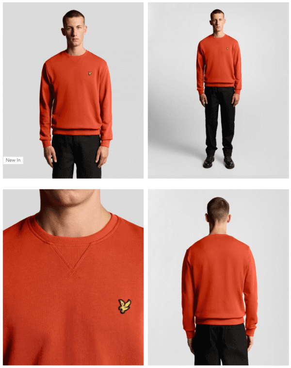 Lyle & Scott Crew Neck Sweatshirt – Red Cotton Pullover