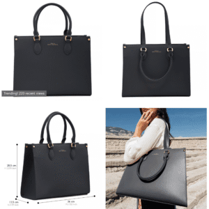 Cabourg Tote Bag – Ateliers Saint Germain Black Designer Tote