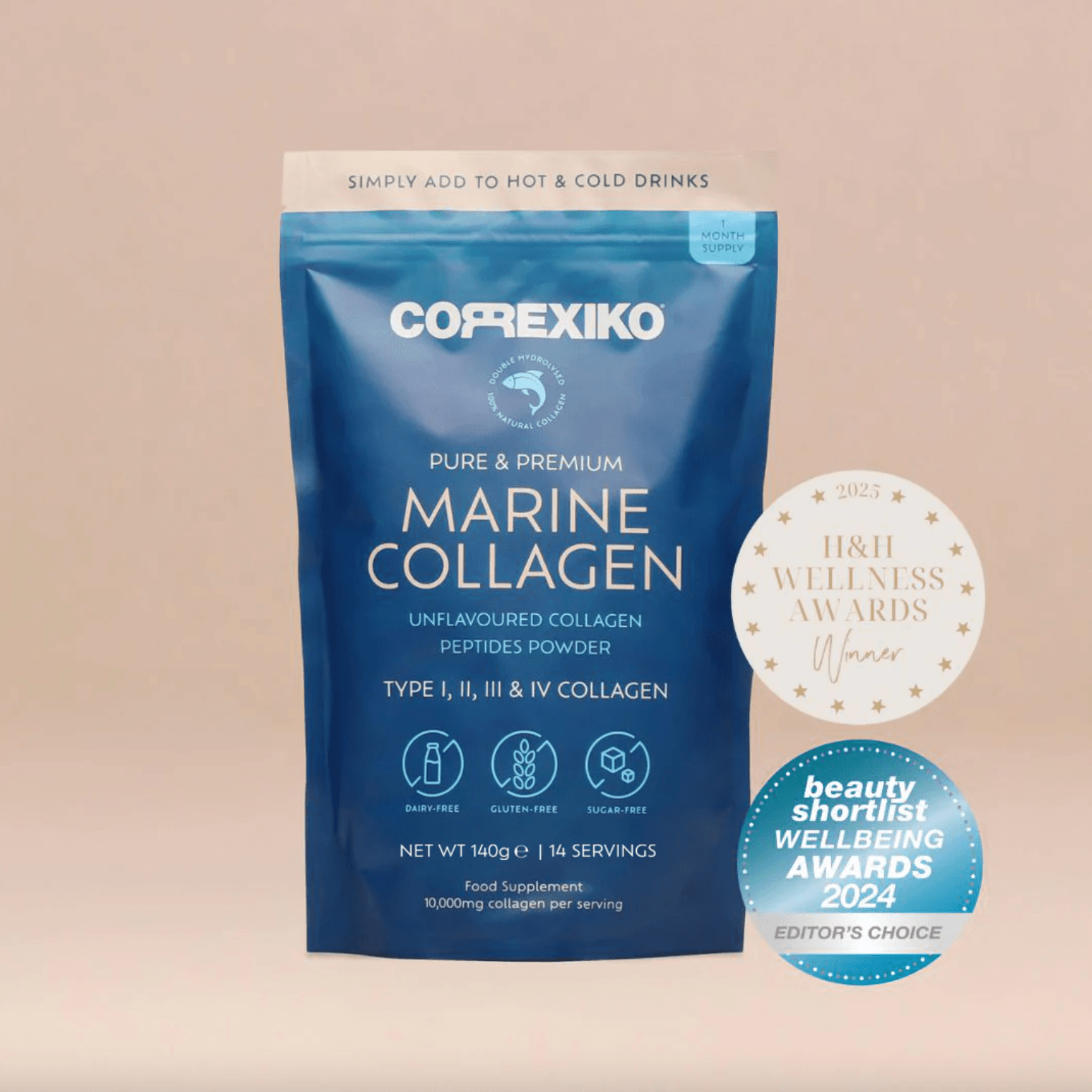 Correxiko Marine Collagen Powder – 14 Day Pack High-Potency Marine Collagen
