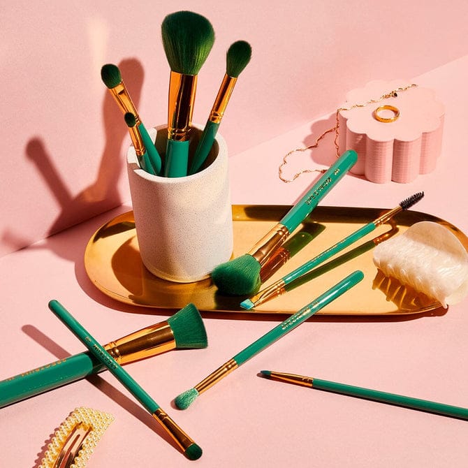 Brush Sets, 10 Piece Malachite Makeup Brush Set