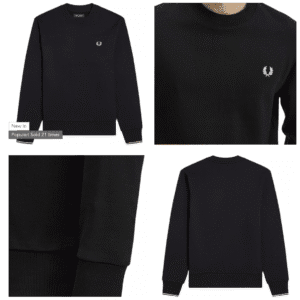 Fred Perry Crew Neck Sweatshirt – Black Classic