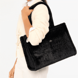 Kate Spade Ellie Faux Fur Large Tote – Black