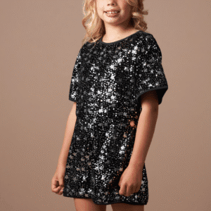 Angel & Rocket Nova Black Sequin Playsuit